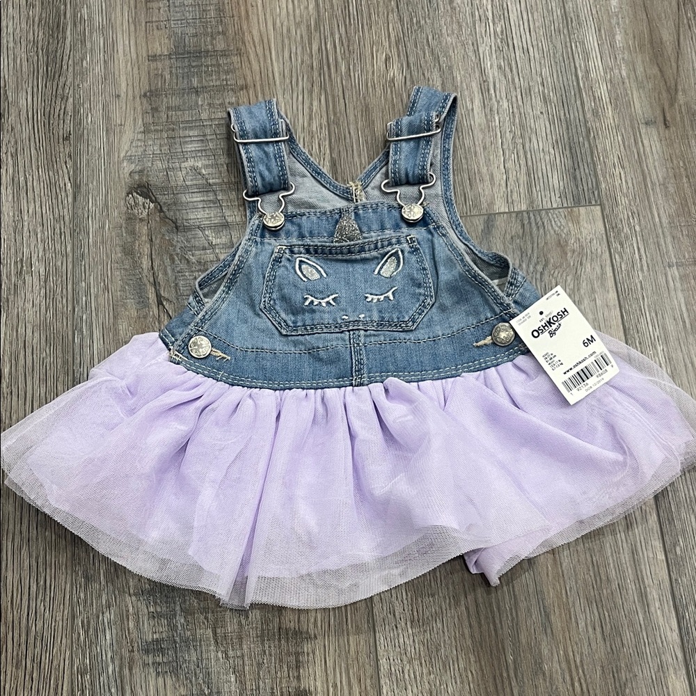 NWT Oshkosh Unicorn Overall Dress - Picture 1 of 5